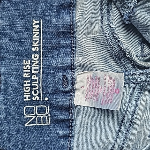 80s STYLE DISTRESSED BLEACHED ACID WASH SCULPTING SKINNY JEAN. SIZE 9 - Picture 4 of 6